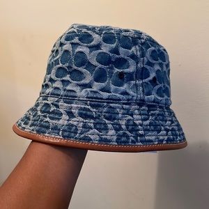 COACH Signature Denim Bucket Hat